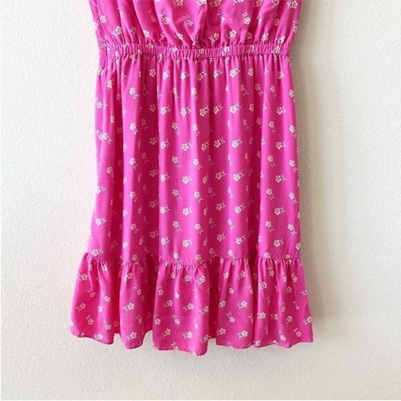 J Crew Vibrant Fuchsia Floral Ruffle Dress - Picture 8 of 11